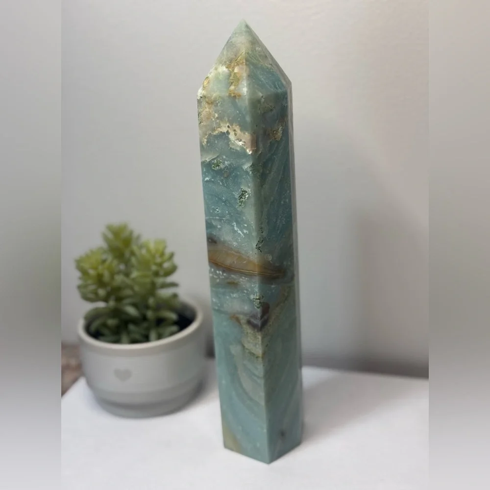 Huge Blue Caribbean Calcite Tower